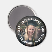 Jeder Text-Abschluss Vielen Dank Foto Gastgeschenk Magnet (Vorderseite/Rückseite)