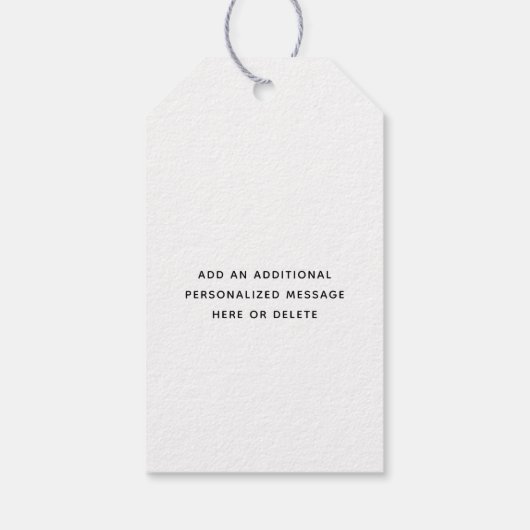 Jeder Text Einfach 2 Foto Neu-Mr. & Mrs. Geschenkanhänger (Rückseite)