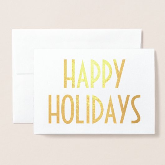 Jeder Text einfache Kraft Happy Holidays Silver Re Folienkarte (Vorderseite mit Umschlag)