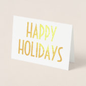 Jeder Text einfache Kraft Happy Holidays Silver Re Folienkarte (Vorderseite)