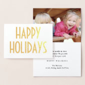 Jeder Text einfache Kraft Happy Holidays Silver Re Folienkarte (Anzeige)
