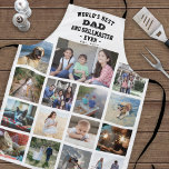Jeder Text Foto Collage Bester Vater Grill Master  Schürze<br><div class="desc">Feiern Sie mit einer eleganten Foto-Collage aus Schwarz-Weiß-Schürze die schlichten Freuden von Familie und Kindern. Bilder und Text sind einfach zu verändern. "Der beste Vater und Grillmeister der Welt je nach Osten. 20YY" kann Kindernamen enthalten und für Daddy, Pop, Papa, Opa, etc. personalisiert sein. IMAGE PLACEMENT TIP: Eine einfache Möglichkeit,...</div>
