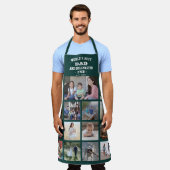 Jeder Text Foto Collage Bester Vater Grill Master Schürze (Getragen)