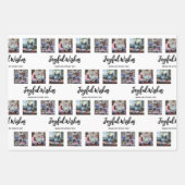 Jeder Text Foto Collage Einfache Brushed Weihnacht Geschenkpapier Set (Vorderseite 2)