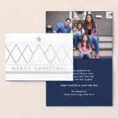 Jeder Text & Foto Moderne Minimalistisch frohe Wei Folienkarte (Anzeige)