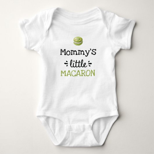 [Jeder Text] Kleiner Macaron Baby Strampler (Vorderseite)