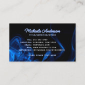 *JEDER TEXT* Modernes Neon & Smoke Tattoo Visitenkarte (Rückseite)