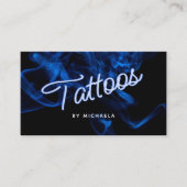 *JEDER TEXT* Modernes Neon & Smoke Tattoo Visitenkarte (Vorderseite)