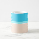 Jeder Text Monogram Beach Bitte Niedlich Moderne F Kaffeetasse (Mittel)