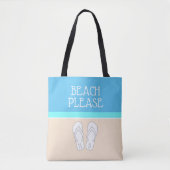 Jeder Text Niedliche Mit Monogramm Flip Flops Beac Tasche (Vorderseite)
