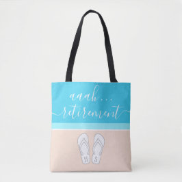 Jeder Text von Aaah Retirement Mit Monogramm Sands Tasche