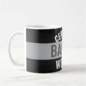 Jeder Text zertifiziert Badass Welder Black and Wh Kaffeetasse (Links)