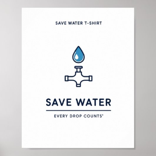 Jeder Tropfen S Rette Wasser Poster (Vorne)