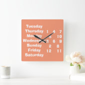 JEDER UND JE NACH RETIREE/ANDEREN SCHLIESSEN QUADRATISCHE WANDUHR (Zuhause)