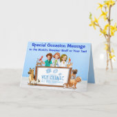 Jeder Urlaub, danke, Karte für Veterinärmitarbeite (Gelbe Blume)