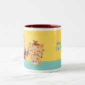 Jeder Vater hat seinen Tag! Zweifarbige Tasse (Mittel)