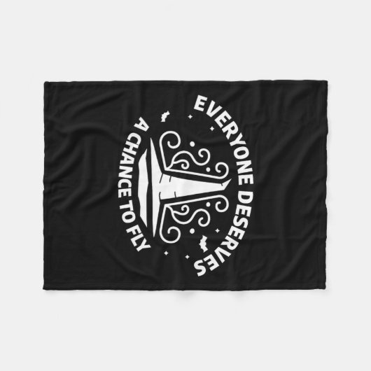 Jeder verdient die Chance, Hexerei zu fliegen Fleecedecke (Vorderseite (Horizontal))