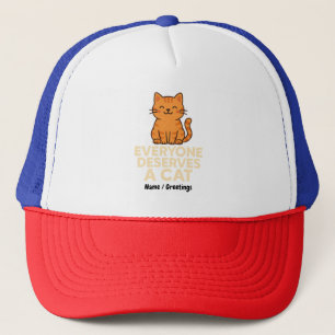 Jeder verdient eine Cat Niedlich Orange Tabby Cat  Truckerkappe