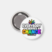 Jeder verdient eine Chance Magnet (Vorderseite/Rückseite)