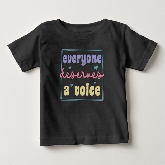 Jeder verdient eine Stimme Baby T-shirt (Vorderseite)