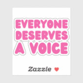 Jeder verdient einen Sprachtherapeuten Aufkleber (Blatt)