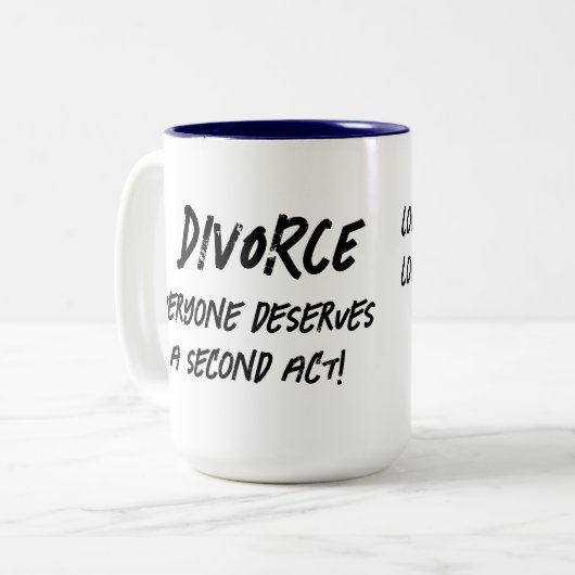 Jeder verdient einen zweiten Akt, ein großes Schei Zweifarbige Tasse (Vorderseite Links)