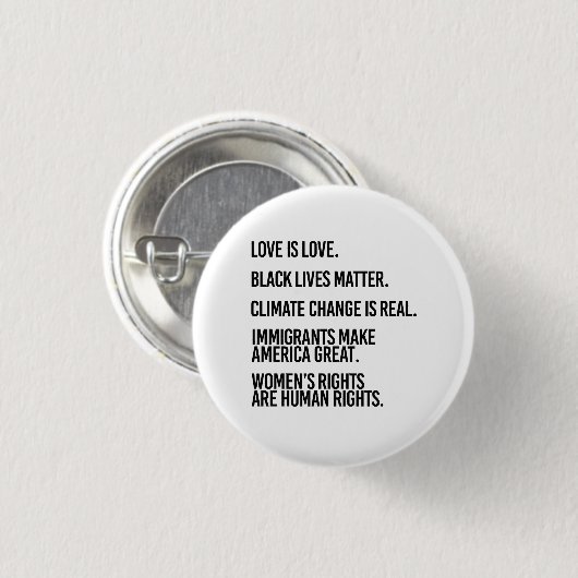 Jeder verdient Menschenrechte Button (Vorne & Hinten)