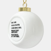 Jeder verdient Menschenrechte Keramik Kugel-Ornament (Rechts)