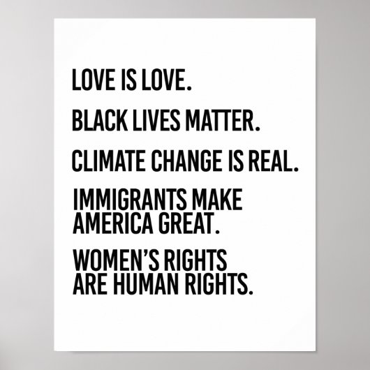 Jeder verdient Menschenrechte und den Klimawandel Poster (Vorne)