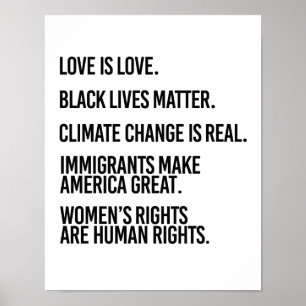 Jeder verdient Menschenrechte und Klimawandel Poster