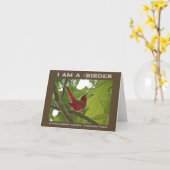 Jeder Vogue Juvenile Summer Tanager Vogelbeobachte Karte (Gelbe Blume)