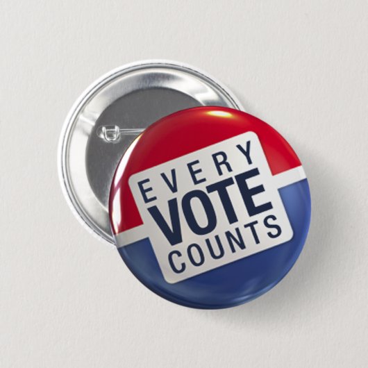 Jeder Wahlknopf zählt Button (Vorne & Hinten)