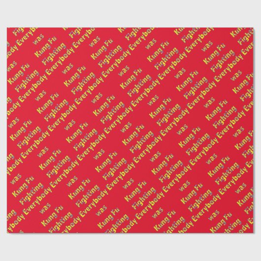 Jeder war Kung Fu Kämpfe Geschenkpapier (Flach)