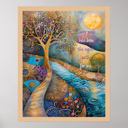 Jeder Weg war das richtige Wegplakat Poster (Vorne)