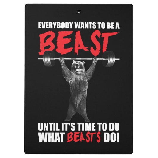 Jeder Will, ein Tier zu sein - Bärenauftrieb - Fit Klemmbrett (Rückseite)