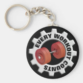 Jeder Workout zählt - Red Dumbells Schlüsselanhänger (Vorne)