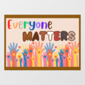 Jeder zählt fensteraufkleber (Blatt)