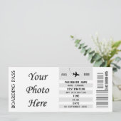 JEDER Ziel Boarding Pass Wochenende Urlaub Unterwe Einladung (Stehend Vorderseite)