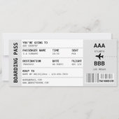 JEDER Ziel Boarding Pass Wochenende Urlaub Unterwe Einladung (Rückseite)