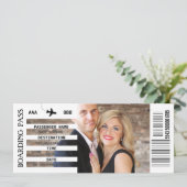 JEDER Ziel-Boarding passieren getaway DIY-Foto Einladung (Stehend Vorderseite)