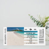 JEDER Ziel-Boarding passieren getaway DIY-Foto Einladung (Stehend Vorderseite)