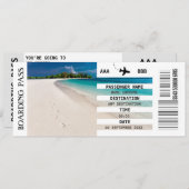 JEDER Ziel-Boarding passieren getaway DIY-Foto Einladung (Vorne/Hinten)