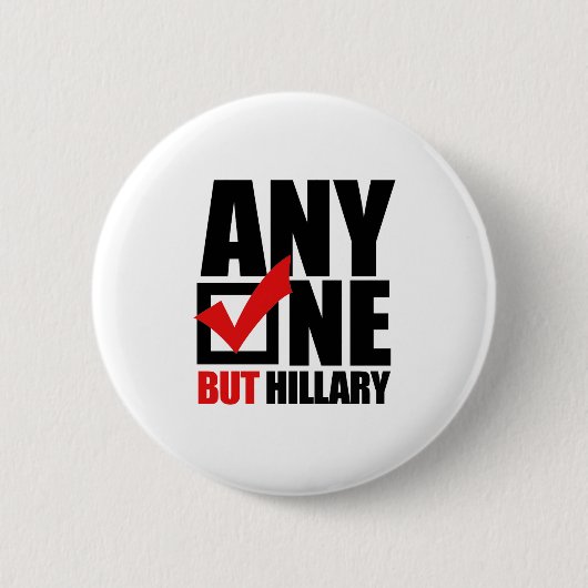 Jedermann aber Hillary Clinton Button (Vorderseite)