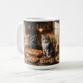 jedermann bereit für Cat Pizza Night, Kaffeetasse (Vorderseite Links)