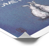 Jedermann braucht sonniges Poster Print Blue (Ecke)