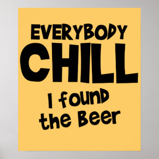 Jedermann Chill Beer Poster $24,95