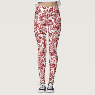 Jedermann in Harmony Toile de Jouy (ox blutfarbe) Leggings