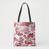 Jedermann in Harmony Toile de Jouy (ox blutfarbe) Tasche (Vorderseite)