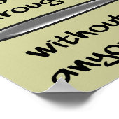 Jedermann mit einem dunklen Plakatzeichen abstocke Poster (Ecke)