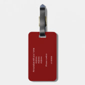 Jedermann-Monogramm-Maroball-Schwarzfußball Gepäckanhänger (Rückseite vertikal)